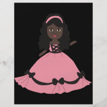 Rosa u. schwarze Kleiderprinzessin 3 Flyer Druck