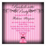 Rosa u. Schwarzes Vintager Chic Bachelorette laden Individuelle Einladungskarte
