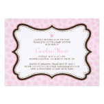 Rosa und braune Babyparty kleiner Prinzessin laden Ankündigungskarten