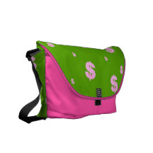 Rosa und grüne Bargeld-Rickshaw-Bote-Tasche Kuriertaschen