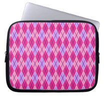 Rosa-und Lavendel-Rauten-Muster laptop sleeves