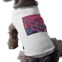 Rosa und lila Blumenfeld Hund Shirt