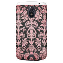 Rosa und Schwarzes verzierter fleur Chicdamast Galaxy Nexus Hüllen