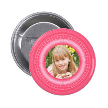 Rosa- und weißeniedliche Rahmenschablone Anstecknadelbuttons