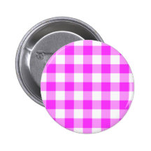 Rosa und weißes Gingham-Muster Button