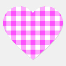 Rosa und weißes Gingham-Muster Sticker