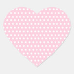 Rosa und weißes Tupfen-Muster. Spotty. Herz Aufkleber