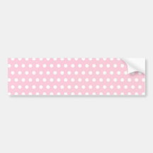 Rosa und weißes Tupfen-Muster. Spotty. Auto Sticker
