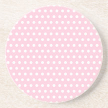 Rosa und weißes Tupfen-Muster. Spotty. Bierdeckel