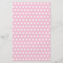 Rosa und weißes Tupfen-Muster. Spotty. Bedruckte Flyer