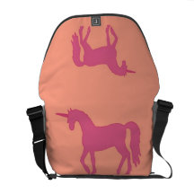 Rosa Unicorn - Mandarine-Rickshaw-Bote-Tasche Kuriertaschen