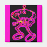 Rosa verrückter Smacky Roboter MagNEAT-O Magnete
