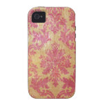 Rosa Vintager Damast Case-Mate iPhone 4 Hüllen