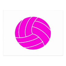Rosa Volleyball Postkarten