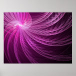 Rosa Whorl-abstraktes Fraktal Plakatdrucke