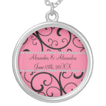 Rosa Wirbel und Diamant-Gastgeschenke Hochzeit Selbst Gestalteter Schmuck