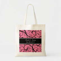 rosa Wirbels-Gastgeschenke Hochzeit Tragetasche