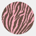 Rosa Zebra-Druck Aufkleber