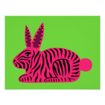 Rosa Zebra-Kaninchen Ankündigungen