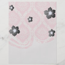 Rosa zwei und eleganter Sahnedamast Flyerdesign