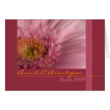 RosaGerbera • Hochzeitseinladung Karte