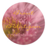 RosaGerbera • Save the Date Aufkleber aufkleber