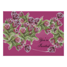 ROSE BOUQUET CUSTOM INVITATIONS