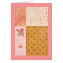 Rose u. Creme Grußkarten
