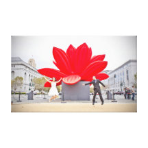 Roselie u. Andiemars Hochzeits-Foto-Leinwand Gespannte Galerie Drucke