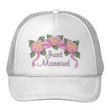 Rosen-Band-Hochzeit - gerade verheiratet Netzcap