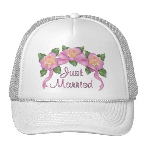 Rosen-Band-Hochzeit - gerade verheiratet Netzcap
