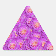 Rosen des heißen Rosas Dreieckaufkleber