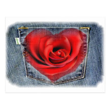 Rosen-Herz Postkarte