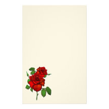 Rosen-Rot-Briefpapier Individuelles Druckpapier