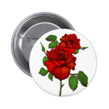 Rosen-Rot-Illustration Anstecknadelbuttons