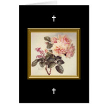 Rosen und Hummel Grußkarte