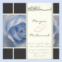 Rosenhochzeits-Verlobungsmoslems des Islams laden  einladungen