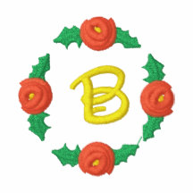 Rosenknospe-Monogramm gesticktes Hemd des Buchstab
