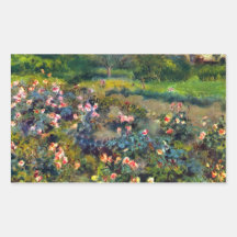Rosenwaldung durch Pierre Renoir Rechtecksticker
