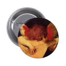 Rosso Fiorentino-Musiker-Engel Button