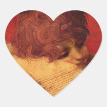 Rosso Fiorentino-Musiker-Engel Sticker