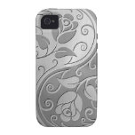 Rostfreier Stahl Yin Yang Rosen iPhone 4 Case