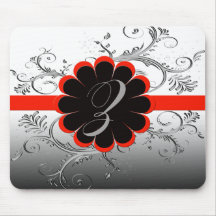 Rot des Monogramm-Buchstabe-Z Mousepad