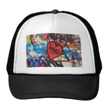 Rot gemalter Herz-Liebe Graffiti Caps