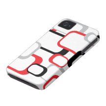 Rot-grau-schwarze iPhone 4 Hüllen