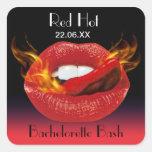Rot - heißes Bachelorette Schlag-Siegel Stickers