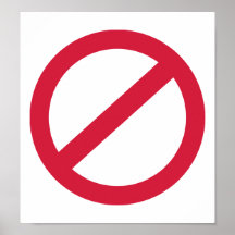 Rot kein Verbotsymbol Posterdruck
