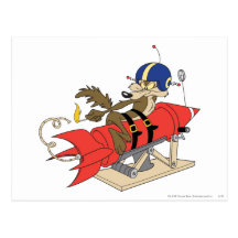 Rot Rocket Wile E. Coyote Launching Postkarte