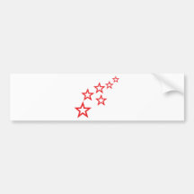 Rot spielt Regenikone die Hauptrolle Autosticker