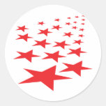 Rot spielt Teppich die Hauptrolle Runder Sticker